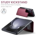 thumbnail image 4 of Dteck Case for Samsung Galaxy Z Fold  7,Magnetic PU Leather Card Slots Wallet Case with RFID Blocking Shockproof Protective Stand Phone Cover for Women Men,Winered, 4 of 7