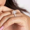 thumbnail image 3 of IGI Certified 2 Carat Heart Shape Lab Grown Diamond Engagement Ring | 14K White Gold | Caitronia Floating Side Stones Diamond Ring | FG-VS1-VS2 Quality Friendly Diamonds, 3 of 7