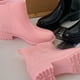 thumbnail image 4 of Botas de lluvia cortas PVC impermeable resistente al desgaste suela antideslizante zapatos de lluvia simples para mujer, 4 of 8