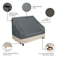 thumbnail image 3 of Modern Leisure Renaissance Patio Loveseat Cover, 2-Pack, 66"L X 40"W X 39"H, Gray, 3 of 15