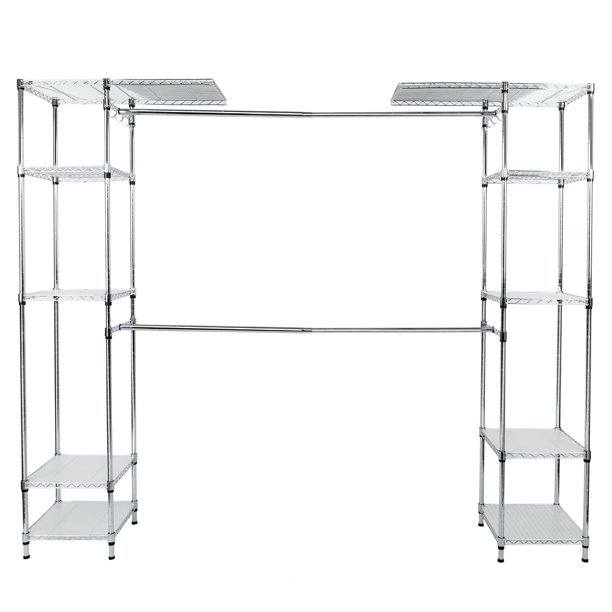 Custom Closet Organizer Shelves System Kit Expandable Clothes Storage