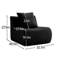 thumbnail image 6 of GVCXZBSS Armless Sofa with Pillow - Teddy Fabric Black 70”, 6 of 6