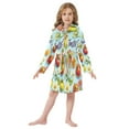 thumbnail image 6 of FORMRS Niños Bathrobe Unisex Hooded Robe Soft Plush Pajamas Sleepwear, Size 7-9T, Green Tomatoes, 6 of 7
