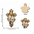 thumbnail image 3 of Dalxymotic Christmas Cross Ornament, Wooden Vintage Jesus Hanging Pendant Decor, Holiday Decorative Accent, Christmas Decorations Indoor Outdoor for Tree, Mantel, Shelf, Wall, 3 of 6