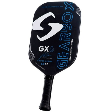 UPC: 0850010621159 | Gearbox GX6 Power Joey Farias Pickleball Paddle -Thin Grip -Blue
