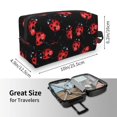 thumbnail image 3 of Uemuo Beautiful Red Ladybug Pattern Portable Toiletry Bags with Handle, Waterproof travel Make up Bags for Women, Large Capacity Travel Cosmetic Bags, 3 of 9