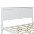 thumbnail image 6 of White Queen Size Platform Bed, Solid Wood Platform Bed Frame with Headboard, Stylish Bed Frame Mattress Foundation with Wood Slats Support for Boys Girls Adults, No Box Spring Needed, 6 of 7
