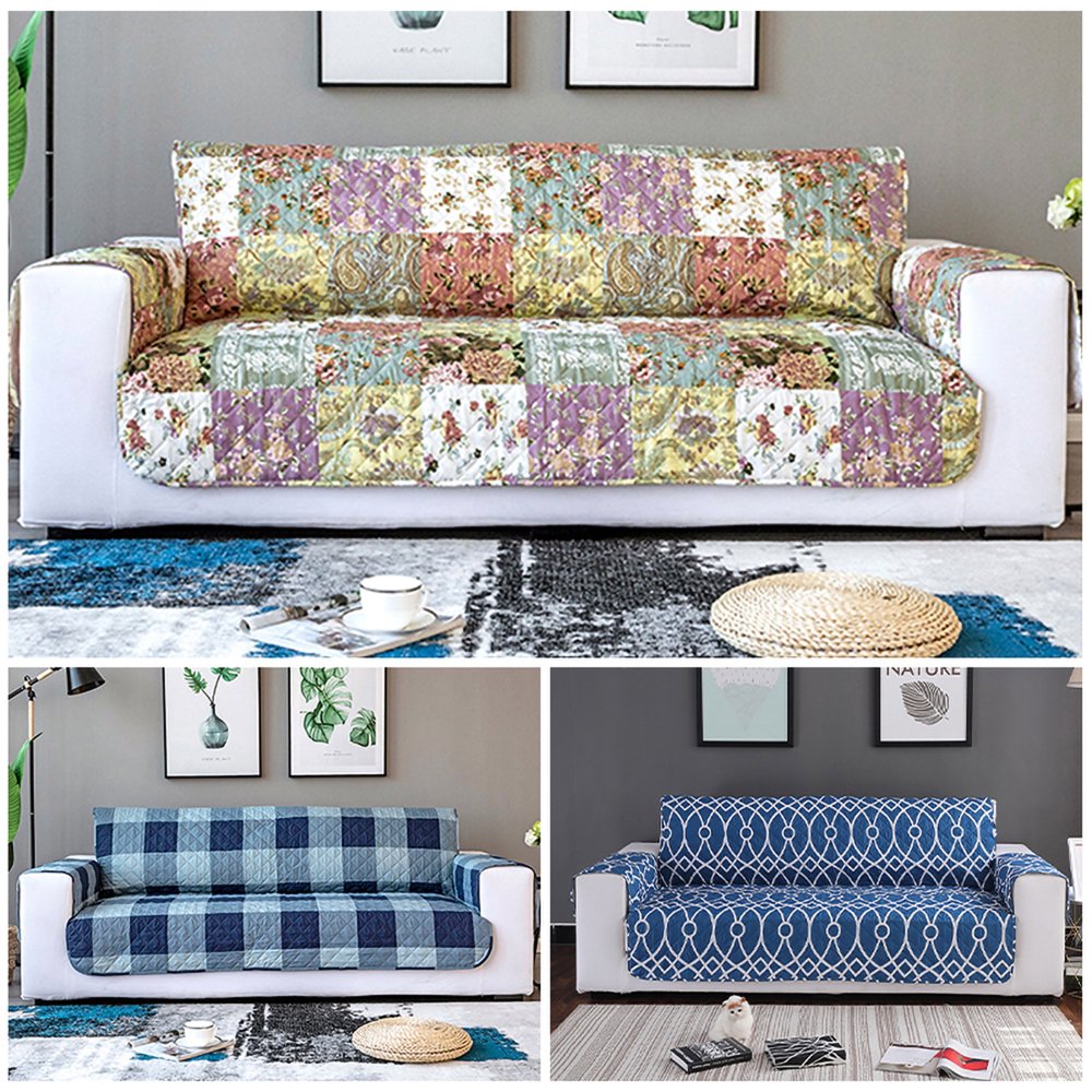 Quilted Sofa Slip Cover Throw Pet Protector Furniture Couch 1/2/3