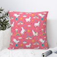 thumbnail image 4 of Wukai Yoga Unicorn Premium Polyester Fleece Pillow Covers with Hidden Zipper Closure,Luxuriously Soft and Durable-24"x24", 4 of 7
