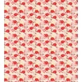 thumbnail image 3 of Ambesonne Botanic Duvet Cover Sets, Meadow Flourishes Birds, 2-Twin, Scarlet and Ivory, 3 of 3