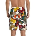 thumbnail image 3 of Daiia Retro Floral Butterfly Mens Woven Stretch Pajama Short,Short Pajama Pants-Small, 3 of 9