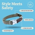thumbnail image 5 of Vibrant Life Reflective Adjustable Dog Collar, Olive Green, M, 5 of 10