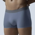 thumbnail image 2 of HVOBTTY Mens Casual Seamless Underpants, Plus Size Daily Briefs for Men, Men's Fashionable Soft Seamless Breathable Sports Underpants Blue, L, 2 of 5