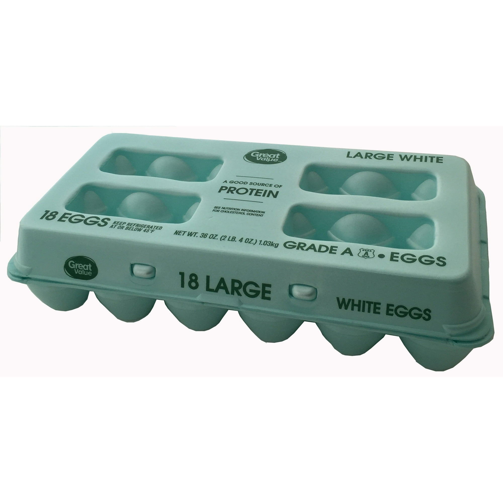 Great Value Large White Eggs 18 Count