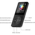 thumbnail image 2 of A02S Reproductor MP3 16GB con Radio FM, Grabadora de Voz, 70 Horas de Reproducción y Ampliable hasta 128GB, Negro, 2 of 5