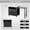 thumbnail image 4 of Feasto Grill Table, Outdoor Kitchen Island With 2 Foldable Side Tables, Stainless Steel Top For Outdoor Kitchen Cabinets, 4 of 9