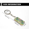 thumbnail image 3 of Uemuo Watercolor Blooming Cactus Pattern Rectangular Metal Keychain - Durable, Stylish, and Personalized Key Ring for Men and Women,Engraved Keychain,Gift Slim Sturdy Keychain, 3 of 7