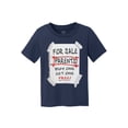 thumbnail image 1 of Parents For Sale Kids Cotton T-Shirt - Navy - Medium, 1 of 1
