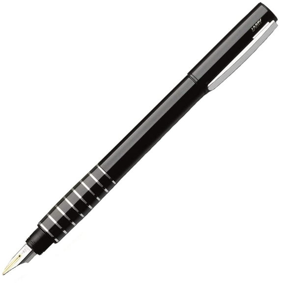 Lamy L98LD-B Accent BR Eight Ring Black Brass Fountain Pen, Broad