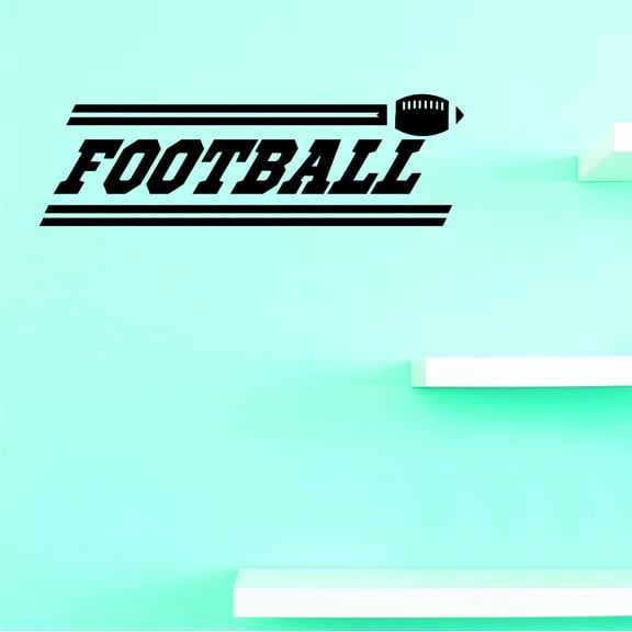 Football Sign Lettering Sports Men Bedroom Vinyl Wall Decal Sticker 6x20 Inches