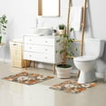 thumbnail image 6 of Yayeee Bath Rugs for Bathroom Floor Set of 2 Non Slip Fluffy Soft Absorbent Mat, Rustic Floral, 6 of 7