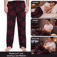 thumbnail image 3 of Dr Pepper Logo All-Over Print Men's Black Sleep Pajama Pants - XXL, 3 of 7
