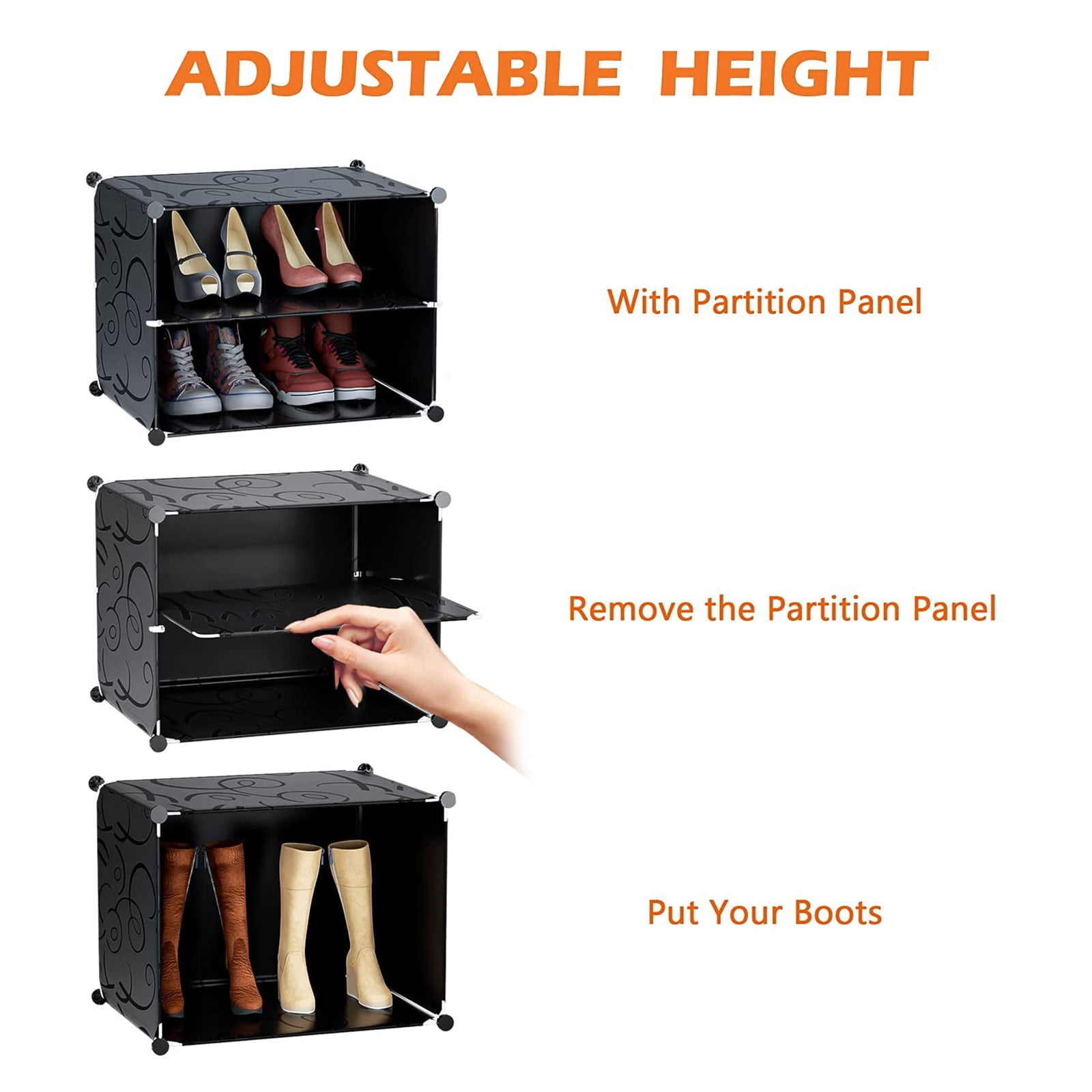 BIGLUFU Portable Shoe Rack Organizer, 8-Tier