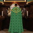 thumbnail image 6 of Medieval Formal Cape, Green Decorative Printed Wrap, 47.24inch, 6 of 7