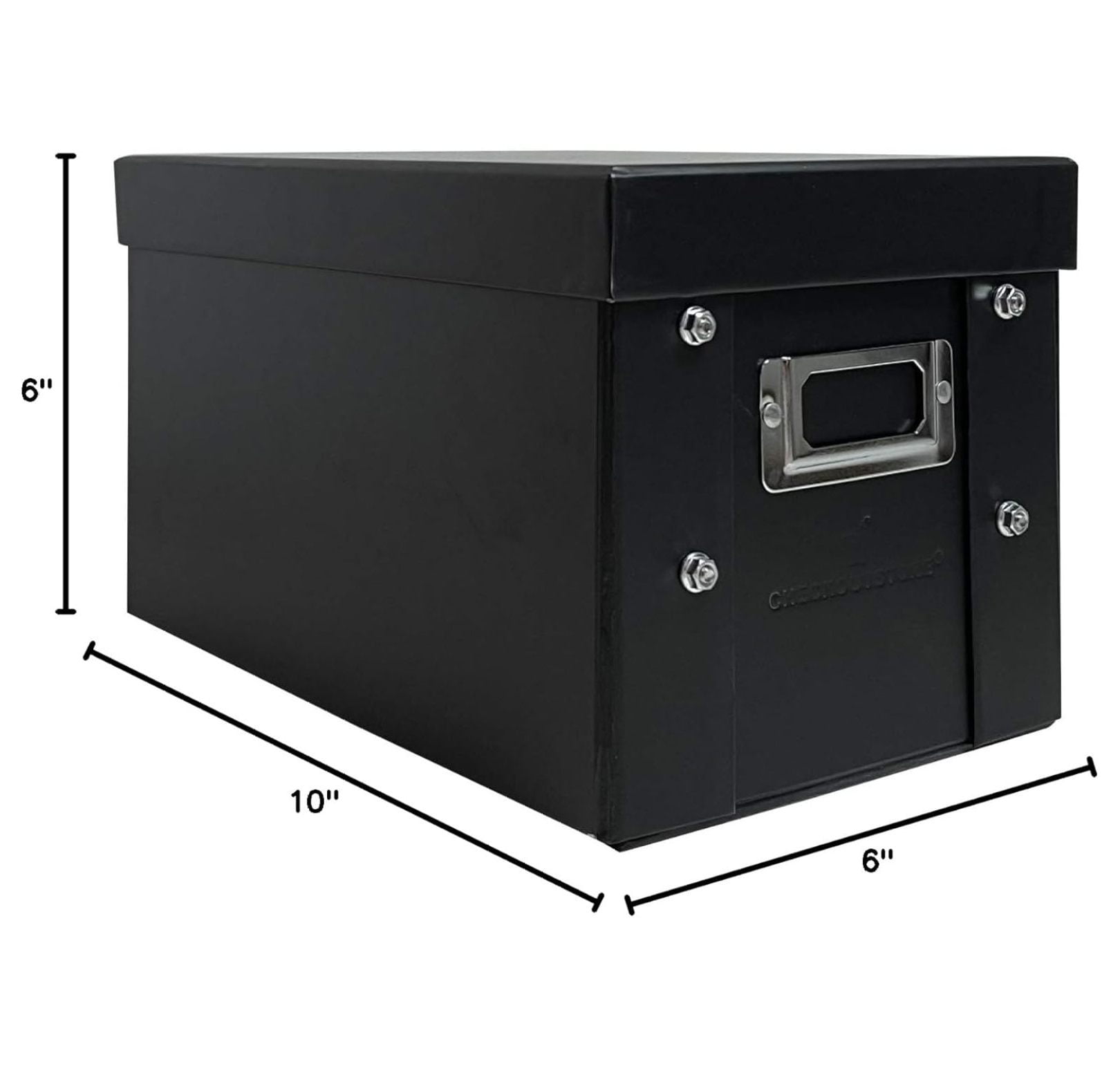 Black Stamp & Die Craft Scrapbook Storage Pocket Box - 10 x 6 x 6 (Pack of 5)