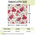 thumbnail image 2 of Pioneer Flower Floral Print Pattern Square Fitted Tablecloth with Elastic Edge,Square Table Cover,Washable Elastic Table Cover for Home Kitchen Party Decor 34"x34", 2 of 6