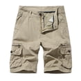 thumbnail image 2 of Pantalones cortos holgados e informales para hombre, de talla europea, con múltiples bolsillos y cinco puntos, de corte mediano, 2 of 4