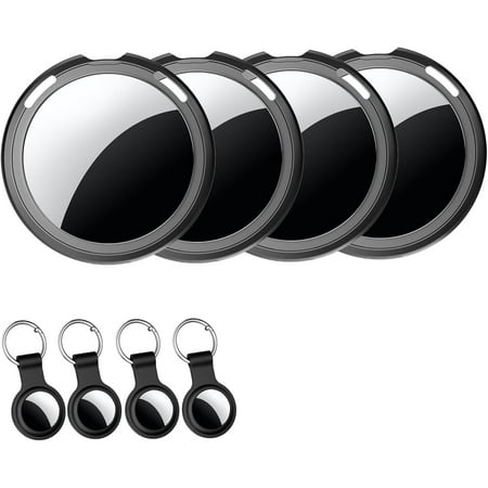 4 Pack Tracker Tags [Apple MFi Certified] Bluetooth Air Tracker Pair with Apple Find My (iOS Only) Smart Tracking Tags Keys Finder Item Locator Worldwide Tracker for Pets Backpack Wallet Dogs Luggage
