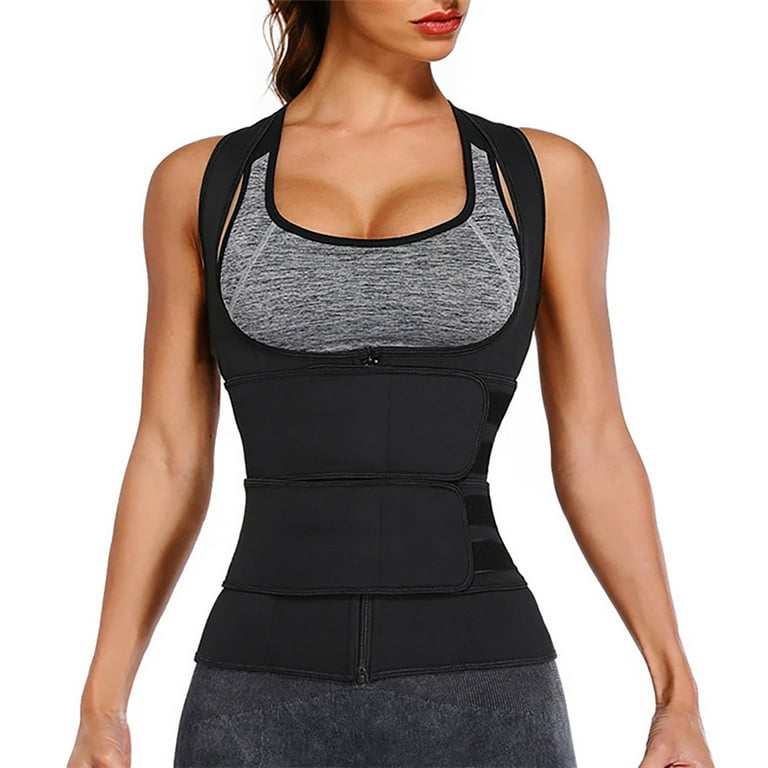 Waist Trainer Open Bust for Women Lower Belly Fat Slimmer Body Shaper  Velcro Zipper Tummy Control Shapewear Vest