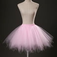 thumbnail image 3 of DHFJKG Women's Elastic Waist Petticoat Skirt Puffy Tutu Tulle Princess Ballet Dance Mini Ball Gown Skirt Candy Color Cozy Dress, 3 of 5