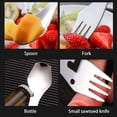 thumbnail image 2 of Inteprter Tenedor de frutas, cubiertos de campamento, cuchara de Picnic, accesorios para exteriores, comodidad, dureza, a prueba de golpes, Mostrada Tipo 1, 2 of 6