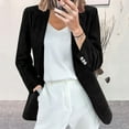 thumbnail image 2 of felwors Womens Baggy Corduroy Blazer Jacket Dressy Casual Work Suit Jacket Fall Winter Trendy Coat Outerwear Black, XL, 2 of 5