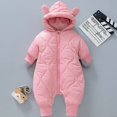 thumbnail image 2 of Toddler Snowsuit Warm Hooded Romper Coat for Toddler Boys Girls Down Jacket Warm Windproof Long Sleeve Baby Girl Clothes for Little Girls 1-3 Months, 2 of 5