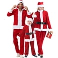 thumbnail image 2 of Conjunto de traje familiar de Papá Noel para Navidad 2024, disfraz de Papá Noel para Navidad, ropa para niños adultos, disfraces de personajes navideños familiares, 2 of 5