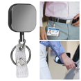thumbnail image 3 of 1Pcs Pull Keyring Retractable Strong Clamping Portable Heavy Duty Square ID Badge Holder for Home, 3 of 10