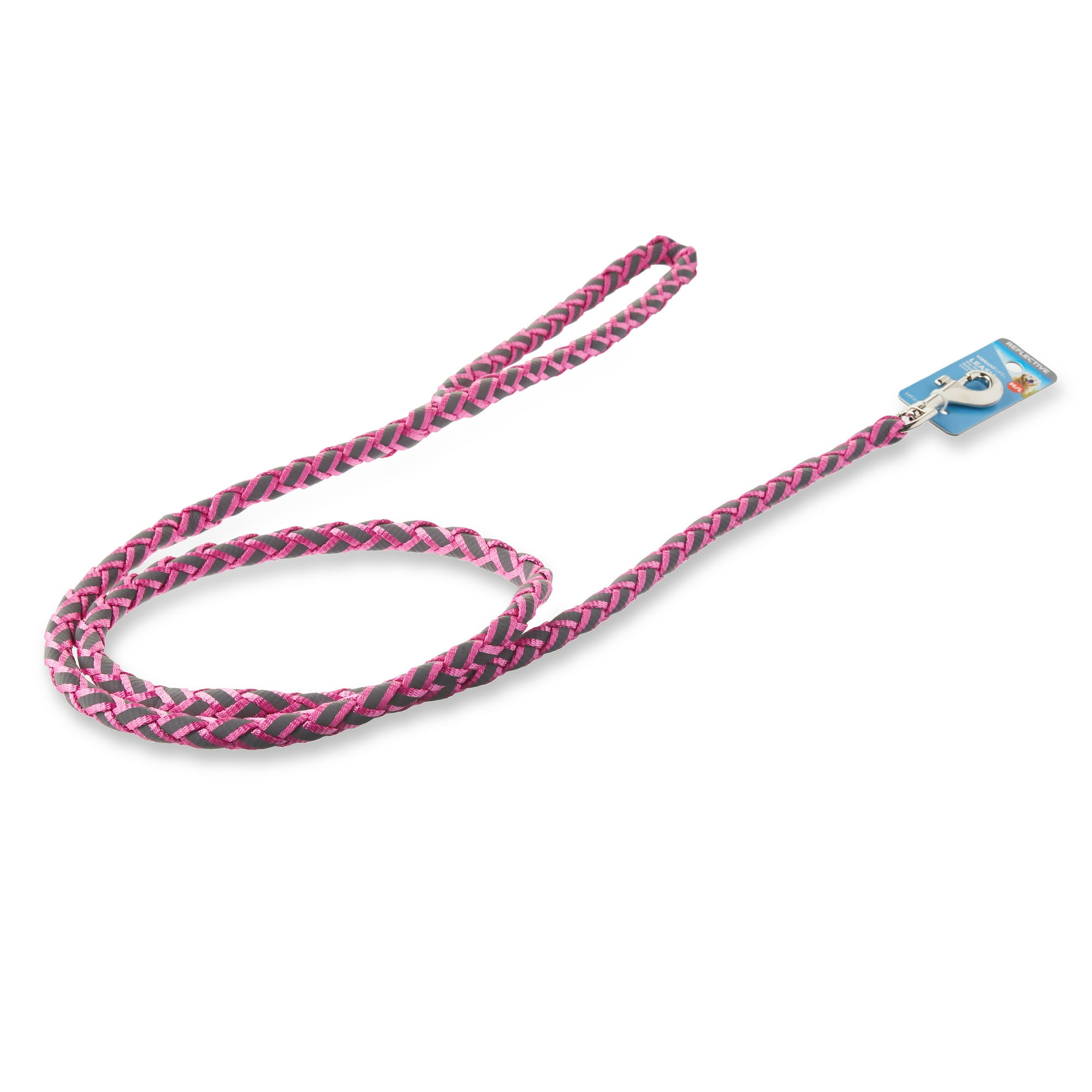 Vibrant Life 5 ft Reflective Rope Dog Leash, Pink