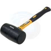 TOLSEN Large Rubber Mallet 32oz – Heavy-Duty Black Rubber Hammer with Fiberglass Rubberized Handle, Soft Grip, 2.55 Head Diameter