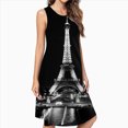 thumbnail image 2 of Alone With The Tower Paris, France Spring Summer Dresses For Women Fashion Dress Casual Sleeveless Loose Sundress With Pockets, 2 of 4