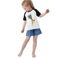 thumbnail image 3 of RXIRUCGD 2025 Vêtements d'Été pour Enfants Tout-Petits Garçons Filles Mode Mignon Col Rond Imprimé Manches Courtes Haut, 3 of 6