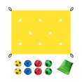 thumbnail image 3 of Actividades de ejercicio con lona y agujeros, trabajo, juego cooperativo de trabajo en equipo con pelota para fiesta, jardín interior, patio, pastizal amarillo, 3 of 8