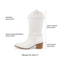 thumbnail image 2 of Bota DREAM PAIRS DWUMMB2502 Blanca PU Punta Cuadrada Talla 8.5, 2 of 7
