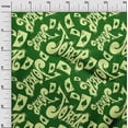 thumbnail image 2 of oneOone Cotton Poplin Green Fabric Joker & Poker Text Craft Projects Decor Fabric Printed By The Yard 56 Inch Wide, 2 of 4
