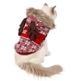 thumbnail image 3 of Ropa gruesa para mascotas, cálida y con cuello mullido, ropa para perros grandes, suéter navideño para perros con astas, ropa acolchada de algodón para invierno, 3 of 6