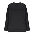 thumbnail image 4 of Women's Long Sleeve Sweatshirt No-Cap V-Neck Solid Color Outfits Casual Fall Clothes Basic Fashion Winter Clothing, 4 of 6