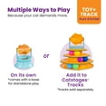 thumbnail image 4 of Catstages 2-in-1 Spinning Fish Treat Dispenser Cat Toy – Interactive Puzzle Feeder & Cat Ball Track Add-On, Blue, 4 of 8