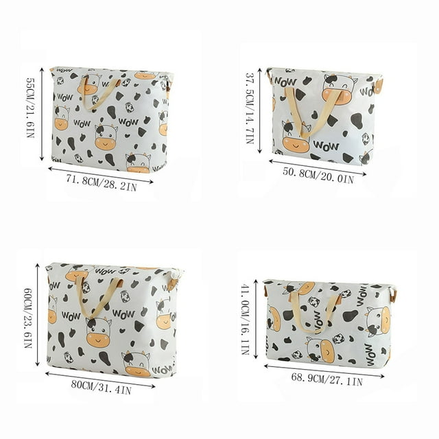 Largecapacity Storage Bag With Handle Largecapacity Storage Bag Foldable Storage Bucket For Quilt Blanket